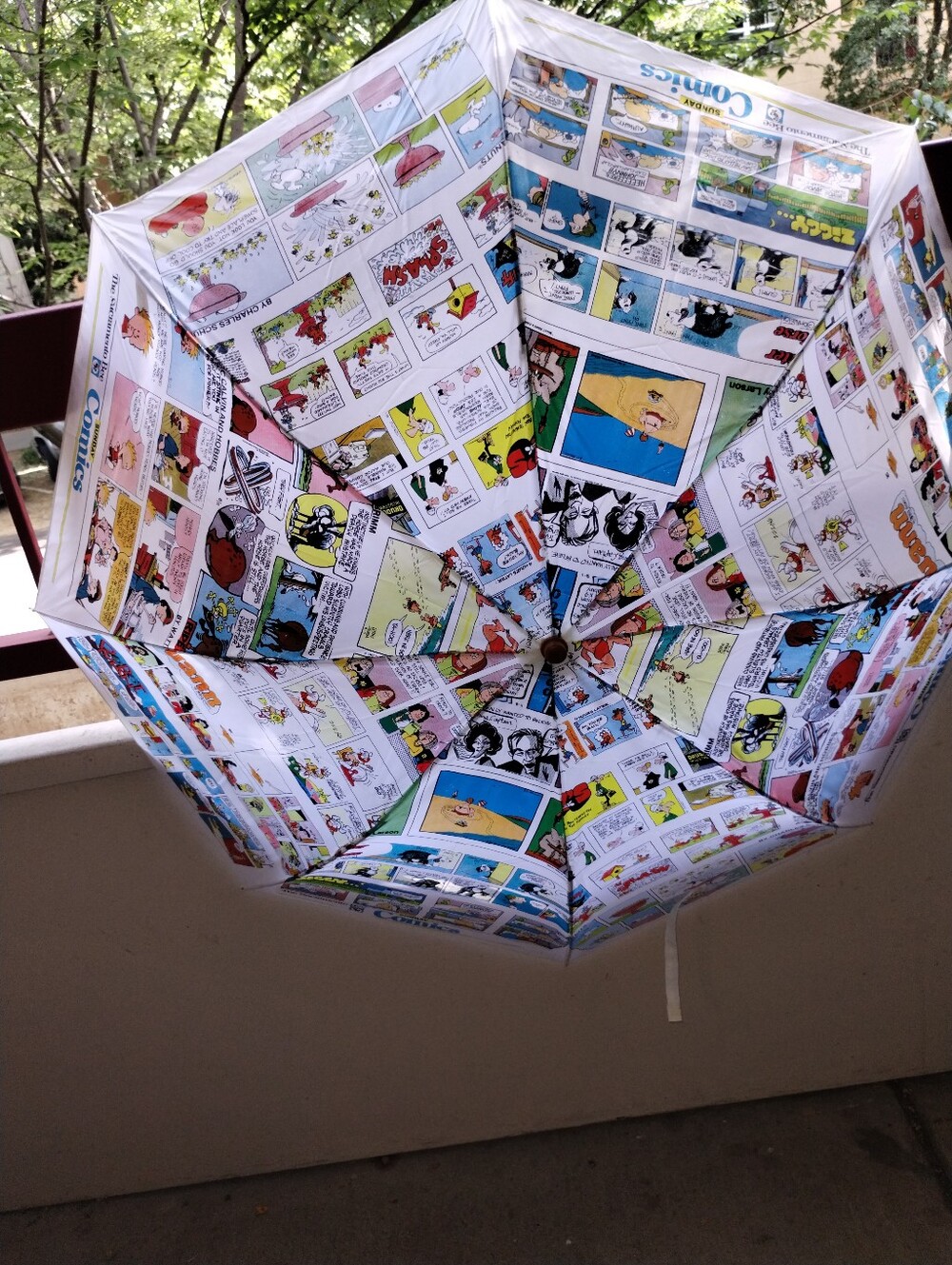 Sacramento Bee Sunday Comics Umbrella Push Button Open Collector